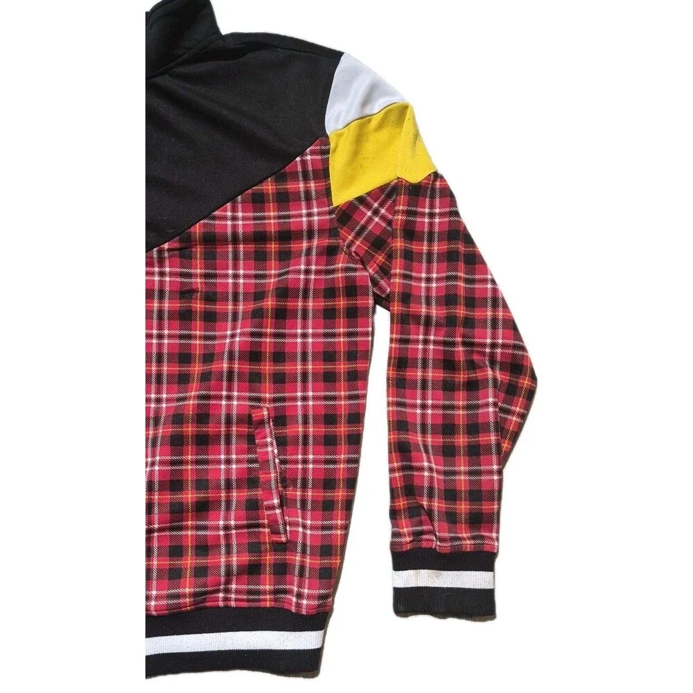 Vintage 1994 Bleecker & Mercer Red Plaid Zip Up Jacket Men’s Size XXL